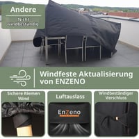 Enzeno Nepremokavá plachta na záhradný nábytok s vetracími otvormi 300x250x100 cm, ochranný kryt na záhradný stôl, terasový nábytok a pohovku 3