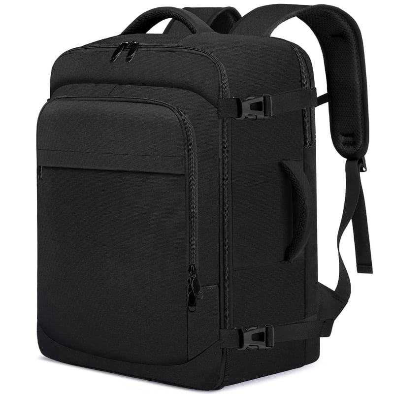 Enzosum Kabínový kufor Batoh 55x40x20 cm, 44L, Čierny, s priehradkou na 17,3" notebook, Príručná batožina schválená do lietadla