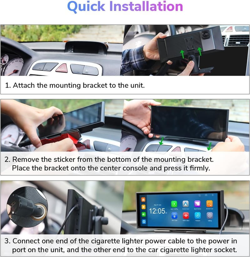 Eonon 10.26" IPS Autórádió Wireless CarPlay Android 4K Kamera SD Kártya