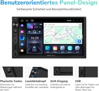 Eonon 7" Android 13 Autórádió Wireless CarPlay GPS Navigáció 2+32GB 4