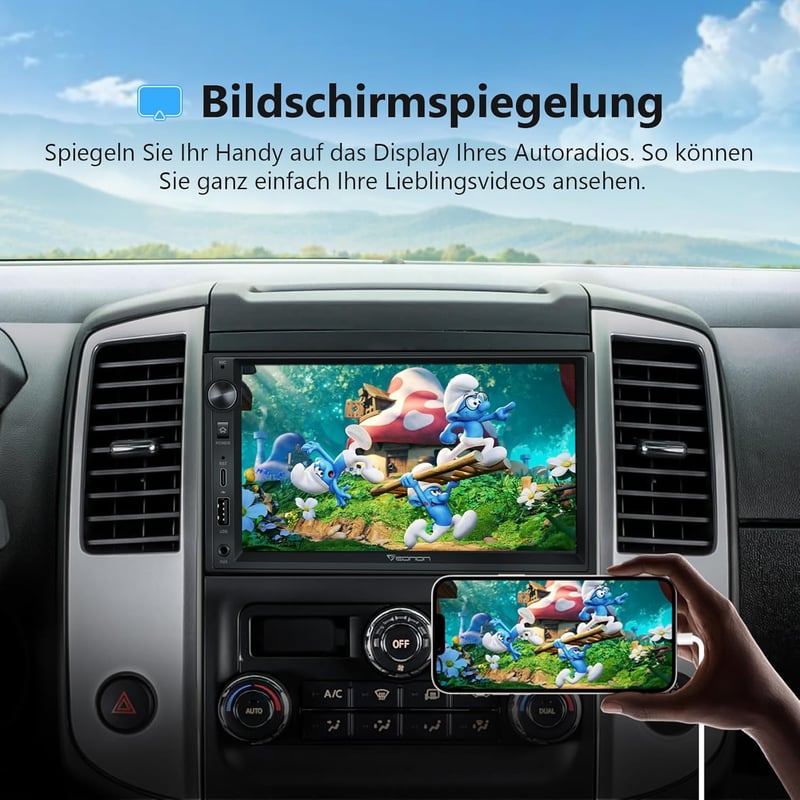 Eonon 7" Android 13 Autórádió Wireless CarPlay GPS Navigáció 2+32GB