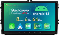 Eonon 9" Android 13 Autórádió VW Golf/Polo/Touran 6+64GB CarPlay GPS 1