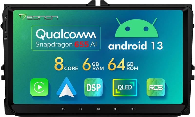 Eonon 9" Android 13 Autórádió VW Golf/Polo/Touran 6+64GB CarPlay GPS