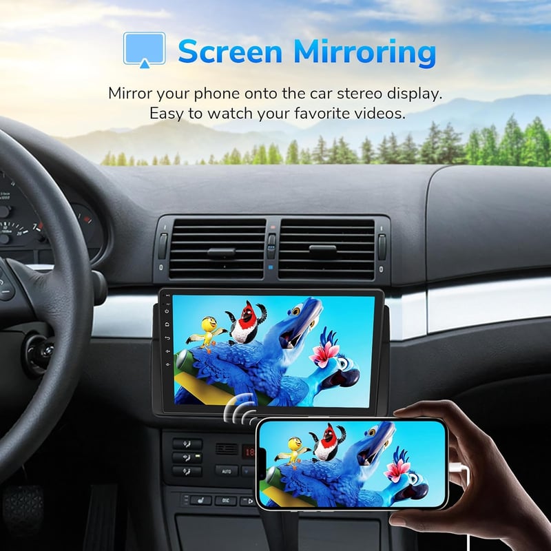 Eonon 9" Autórádió GPS Navigáció BMW E46 1998-2006 Android 13 Wireless CarPlay