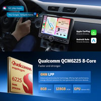 Eonon UX6K-PRO-MAX 10,1" Android 13 Autórádió 8+128GB 4G GPS Navigáció CarPlay Osztott Képernyő Bluetooth WiFi DSP Tolatókamerával Volkswagen 3