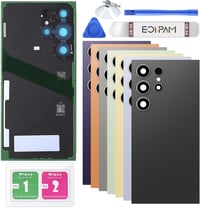 Eonpam Samsung Galaxy S24 Ultra S928 akkufedél csere üveghátlap kameralencsével - fekete 1