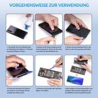 Eonpam Samsung Galaxy S23 S911 Hátsó Üveg Akkumulátorfedél Csere Készlet Kamerakerettel - Eredeti Minőségű Hátlap Javító Szett Fekete Színbe 7