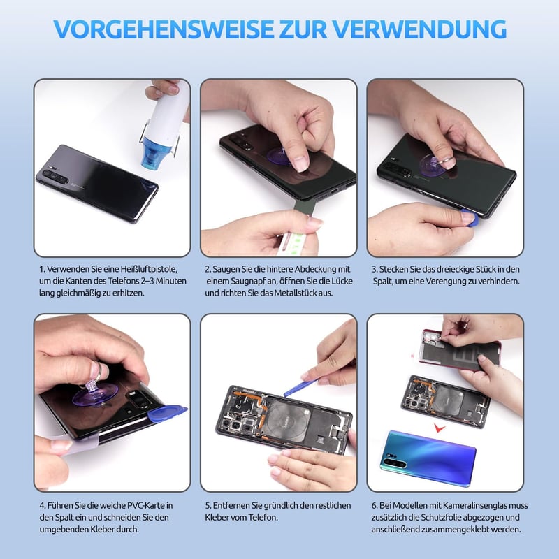 Eonpam Samsung Galaxy S23 S911 Hátsó Üveg Akkumulátorfedél Csere Készlet Kamerakerettel - Eredeti Minőségű Hátlap Javító Szett Fekete Színbe