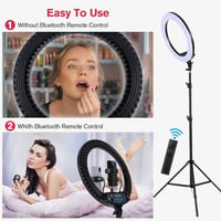 EOTO LIGHT 45cm LED Gyűrűlámpa Állvánnyal Dimmer Távirányítóval Smink Videó Fotózáshoz 3