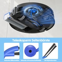 Sada príslušenstva EOVWAEO 22 ks pre robotický vysávač ECOVACS DEEBOT X9 Pro Omni / X9 Pro / X11 - 2 hlavné kefy, 2 valce na mopovanie, 6 vreciek na prach, 6 bočných kief, 4 filtre 7
