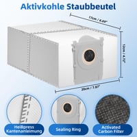 Vrecko do vysávača EOVWAEO pre robotický vysávač ECOVACS DEEBOT X8 PRO OMNI, X9 PRO OMNI, X11, X12, T30C, T50, T80, T90 OMNI, 4 l, s aktívnym uhlím, 10 ks 3