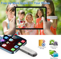 EOZNOE 32GB USB Pendrive Telefonhoz - 3in1 Adattároló Fotókhoz és Videókhoz, Alkalmazás Nélkül, Android/iOS/PC Kompatibilis, USB 3.0 5