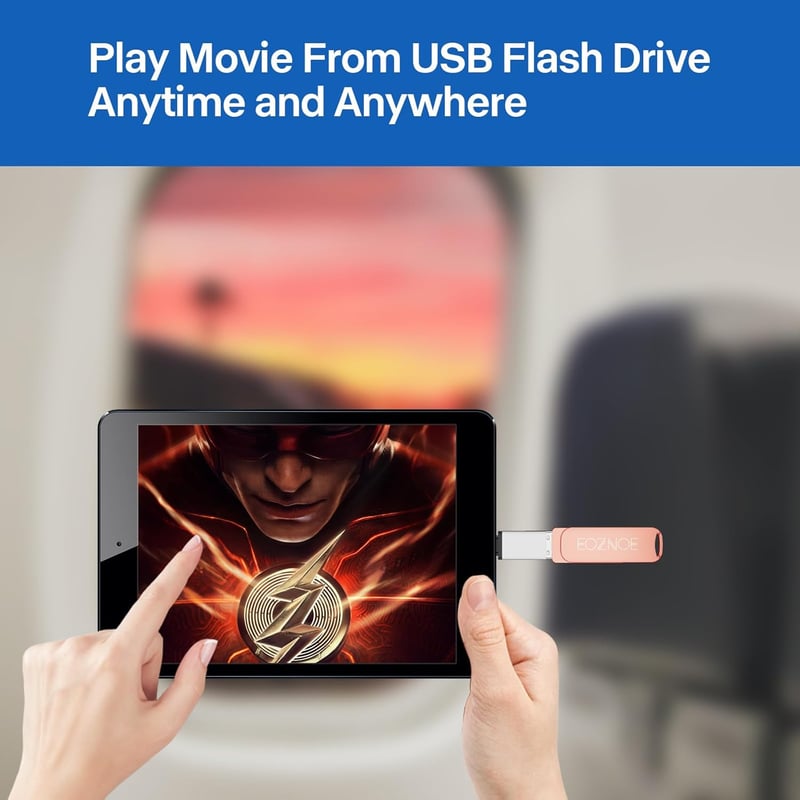 EOZNOE 64GB USB Pendrive 3-in-1 - Telefon Külső Memória Bővítő, USB 3.0 Fém Adattároló iPhone/Android/PC Kompatibilis, Fotó és Videó Mentésh