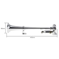 ePathChina 44 cm Jednorožec vzduchový klaksón 150 dB hlasitý 12V/24V pre kamión, loď a vlak, jednoreproduktorový klaksón 2