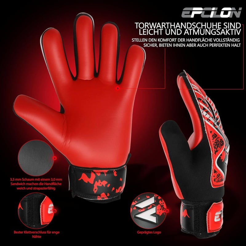 EPCILON Premium Grip Kapushandschuh Gyerek Felnőtt Focista Edz