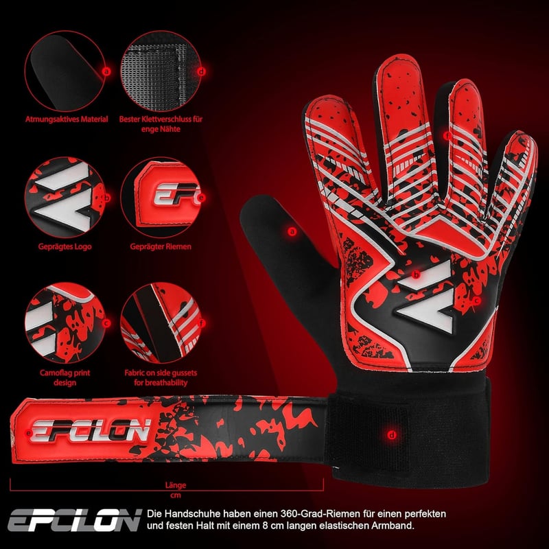 EPCILON Premium Grip Kapushandschuh Gyerek Felnőtt Focista Edz