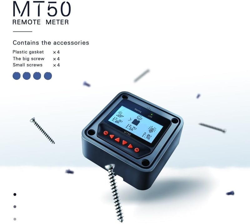EPEVER MT50 LCD kijelző távirányító MPPT napelemes szabályozóhoz Tracer-BN