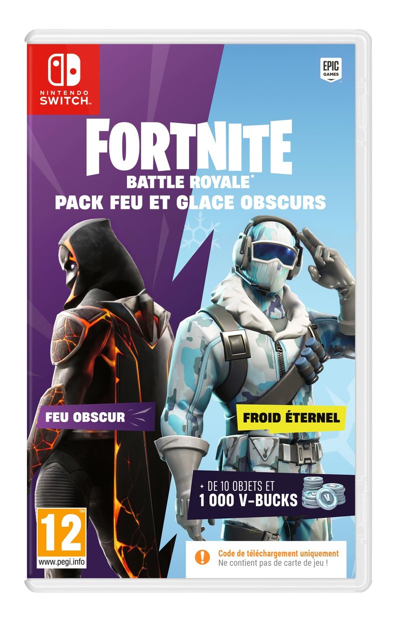 Epic Games Fortnite Dark Fire a Ice balíček Nintendo Switch kód na stiahnutie herný doplnok DLC obsah