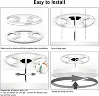 Epicflare 18W LED mennyezeti lámpa, kerek, állítható színhőmérséklet, 1724 lm 5