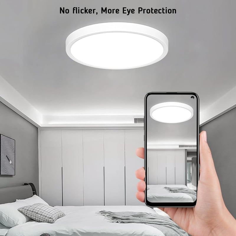 Epicflare LED Mennyezeti Lámpa Kerek 24W Hideg-Meleg Fehér Fürdőszoba Konyha Nappali