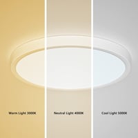 Epicflare LED Mennyezeti Lámpa Kerek 24W Hideg-Meleg Fehér Fürdőszoba Konyha Nappali 2