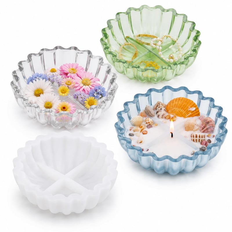 EPODA Malá silikónová forma na misku, odlievacia forma, forma na kvetináč, DIY forma na úložnú tácku, forma na epoxidovú živicu, na remeselné výrobky