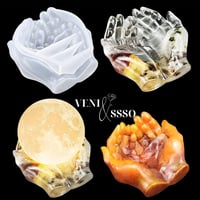 EPODA szilikon forma 3D kéz epoxi gyanta öntéshez gyertyatartó készítéshez 3