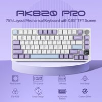 EPOMAKER Ajazz AK820 Pro Mechanikus Billentyűzet RGB, Bluetooth, Vezeték Nélküli 2