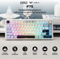 EPOMAKER Aula F75 Gasket Mechanikus Billentyűzet 75% Hot Swap RGB Bluetooth Vezeték Nélküli 2