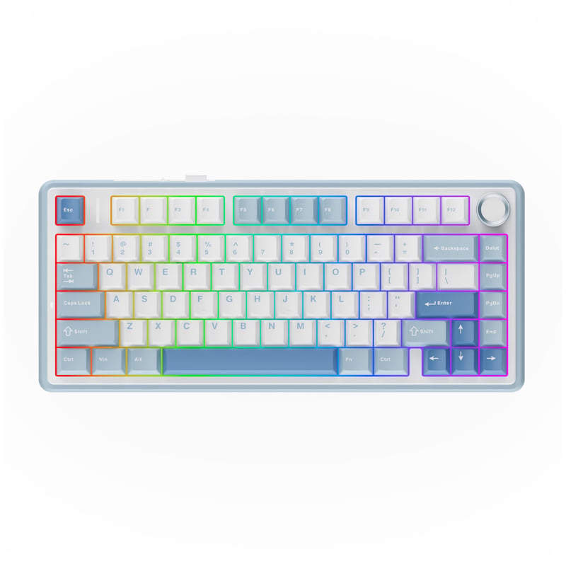 EPOMAKER Aula F75 mechanická klávesnica s tesnením, 75%, hot-swap, RGB, bezdrôtová Bluetooth
