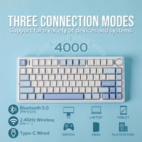 EPOMAKER Aula F75 Gamer Mechanikus Billentyűzet 75% Hot Swap RGB Bluetooth 3