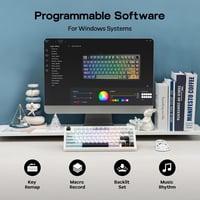 EPOMAKER Aula F75 Gasket Mechanikus Billentyűzet 75% Hot Swap RGB Bluetooth Vezeték Nélküli 6