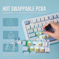 EPOMAKER Aula F75 Gamer Mechanikus Billentyűzet 75% Hot Swap RGB Bluetooth 4
