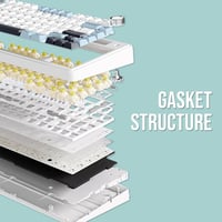 EPOMAKER Aula F75 Gasket Mechanikus Billentyűzet RGB, Hot Swap, Bluetooth/Vezeték Nélküli 6