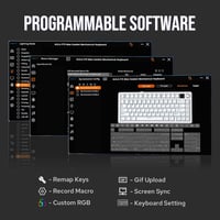 EPOMAKER Aula F75 MAX 75% Mechanikus Gaming Billentyűzet TFT Kijelzővel, Vezeték Nélküli, Hot-Swap, Fekete 6