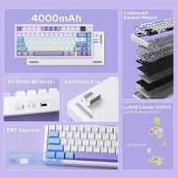 EPOMAKER Aula F75 MAX Mechanikus Gaming Billentyűzet 75% TFT Kijelzővel Forgóval Vezeték Nélküli 2