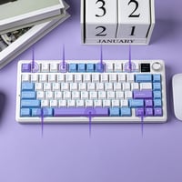 EPOMAKER Aula F75 MAX Mechanikus Gaming Billentyűzet 75% TFT Kijelzővel Forgóval Vezeték Nélküli 6