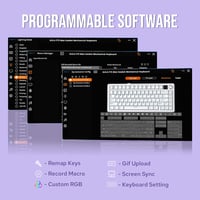 EPOMAKER Aula F75 MAX Mechanikus Gaming Billentyűzet 75% TFT Kijelzővel Forgóval Vezeték Nélküli 7