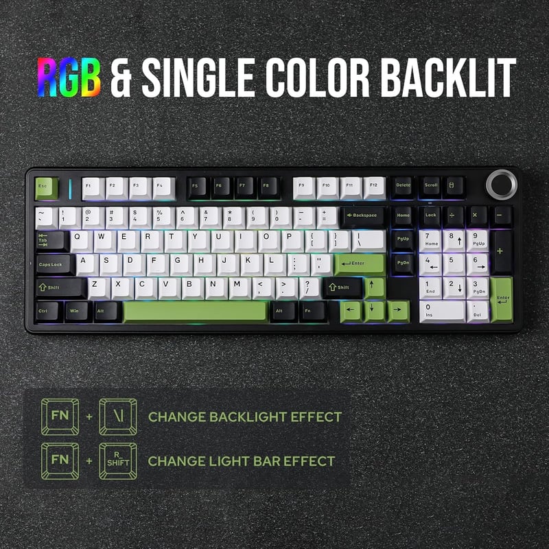 EPOMAKER Aula F99 PRO Mechanikus Gaming Billentyűzet RGB, Hot-Swap, Vezeték Nélküli