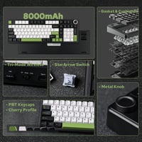 EPOMAKER Aula F99 PRO Mechanikus Gaming Billentyűzet RGB, Hot-Swap, Vezeték Nélküli 2