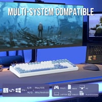 EPOMAKER Aula F99 Wireless Mechanikus Billentyűzet RGB Gamer Lila Bluetooth 3