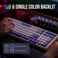 EPOMAKER Aula F99 Wireless Mechanikus Billentyűzet RGB Gamer Lila Bluetooth 7
