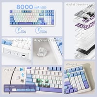 EPOMAKER Aula F99 Wireless Mechanikus Billentyűzet RGB Gamer Lila Bluetooth 2