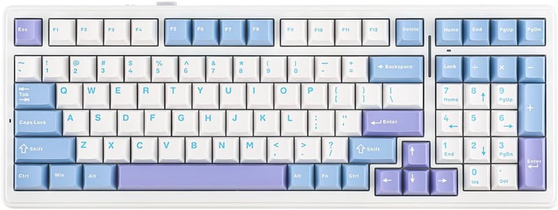 EPOMAKER Aula F99 Wireless Mechanikus Billentyűzet RGB Gamer Lila Bluetooth