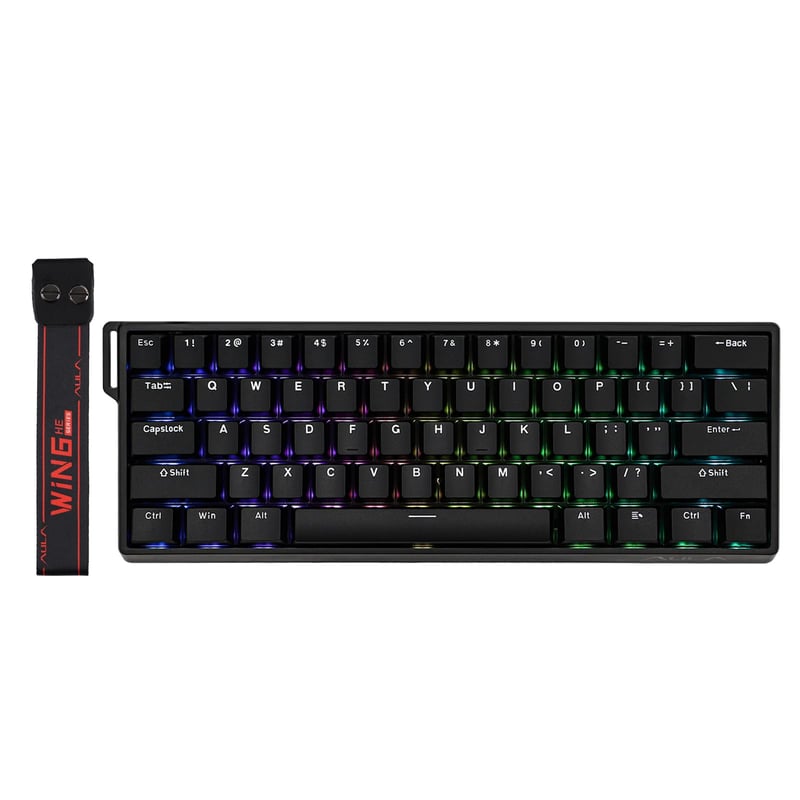 EPOMAKER Aula WIN60 HE 60% káblová mechanická klávesnica so spínačmi Hall Effect, frekvenciou dotazovania 8000 Hz, hot-swap a určená pre FPS hry