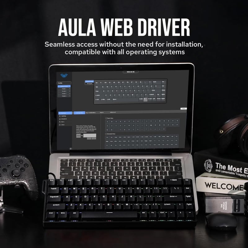 EPOMAKER Aula WIN68 HE 65% Vezetékes Mágneses Billentyűzet Állítható Működtetéssel, 0.3 ms Késleltetés, 8000 Hz Frissítési Ráta, Hot-Swap, W