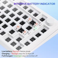 Tastatură mecanică EPOMAKER Aura75 75%, Hot Swap, RGB, 3000 mAh - albă 6