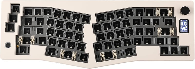 EPOMAKER CIDOO ABM066 Alice Mechanikus Billentyűzet Wireless RGB, Hot-Swap Krém