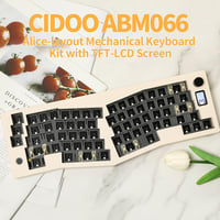 EPOMAKER CIDOO ABM066 Alice Mechanikus Billentyűzet Wireless RGB, Hot-Swap Krém 2
