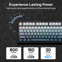 EPOMAKER G84 HE Wireless Gaming Billentyűzet 8K Polling Hall Effect Kapcsolóval 5